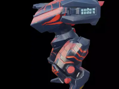 Shadow Mech Stealth Assault Sci-Fi Robot from Mech Arena game 3D model