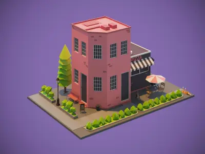 Houses Low-Poly Packs 3D model