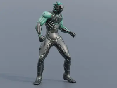 Low Poly - Cyborg Zodiac Theme - Leo Low-poly 3D model