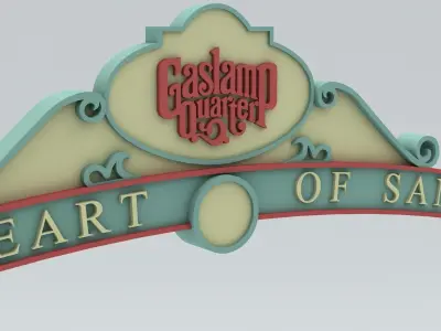 Gaslight Quarter Arch 3D model
