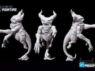 Gnarglings island art painting 3D model