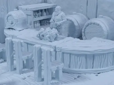 Tavern set for DnD game 3D Model Pack