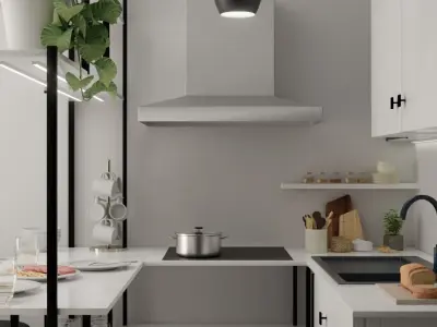 Minimalistic Tiny Space Interior Design 3D model