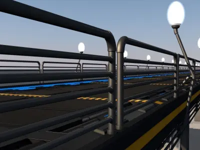 Sci Fi Bridge 3D model