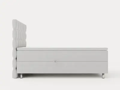 Montana Complete Bed Package 140x200 Light Gray Low-poly 3D model