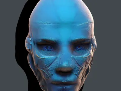 Gas mask printable helmet scifi character game space Low-poly  Low-poly 3D model