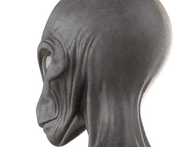 Bust of an alien 3D model