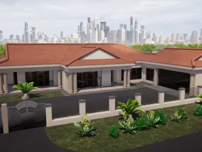 Four Bedroom Single Story  3D model
