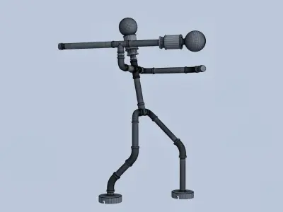 Pipe Lamp - Spear Thrower 3D model