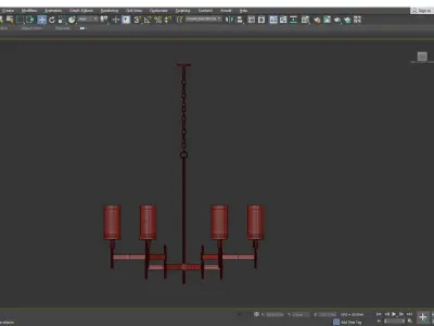 TORCH CHANDELIER Low-poly 3D model