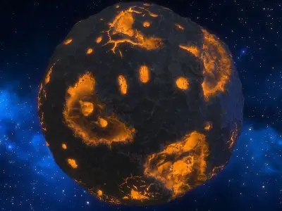 Pack of dead planets 3D model