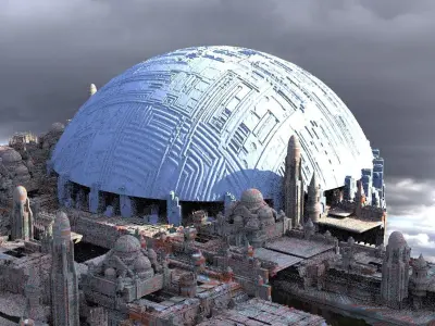 Star wars Influenced City 1 Kit bash 3D model