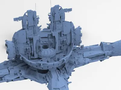 Halo Forerunner Inspired Energy Pilon Generators large 3D model