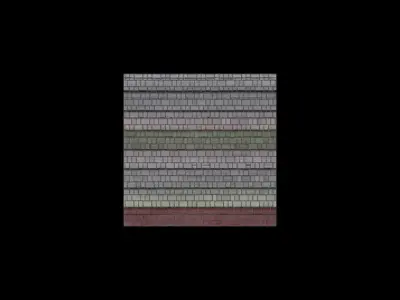 Patterned Tile Wall 3D model