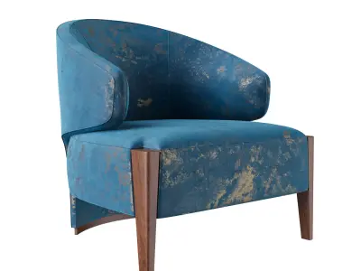 Rubelli Seta Club Chair 3D model