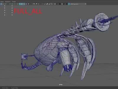 NedaybozhaMachine1 sword in shape of dragon Low-poly 3D model