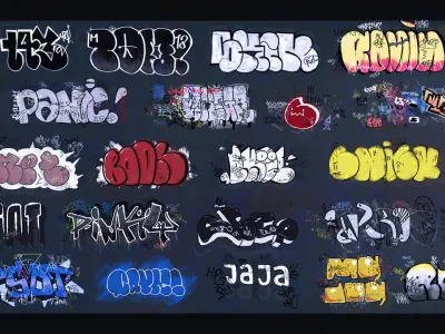 GRAFFITI DECALS Vol 1 Texture