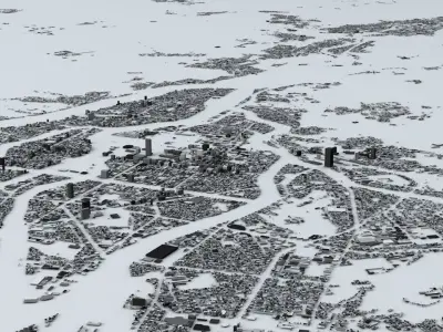 Hiroshima Streets and Buildings 3D model