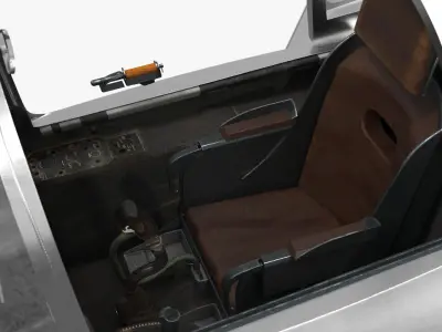  Single-Seat Jet Interceptor Silver Blue Flight Pose Simplified 