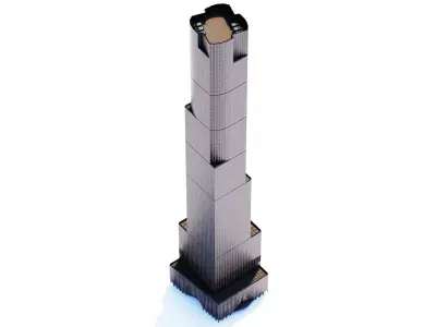 35 Hudson Yards Building  Low-poly 3D model