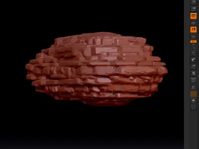 Layered Rock Zbrush 3D model