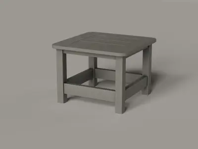 Harbour Square Slat End Table POLYWOOD 7 COLORS Low-poly 3D model