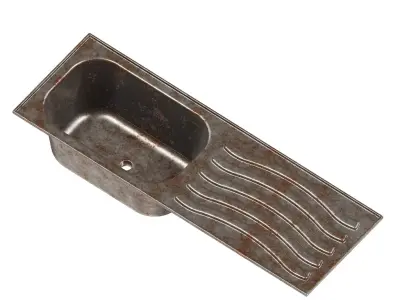 Rusty Modern Kitchen Sink 3D model