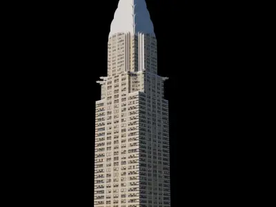 Chrystler Building - NYC Low-poly 3D model