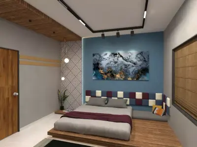 Kids Bedroom interior Scene 3D model