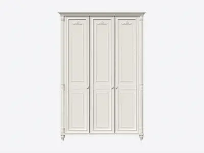 Cilek Romantic 3-door Wardrobe 3D model