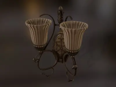Classic sconce Low-poly 3D model
