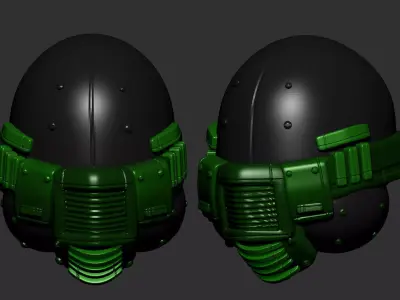 helmet high poly sculpt 3d printable ver 7 3D model 3D model