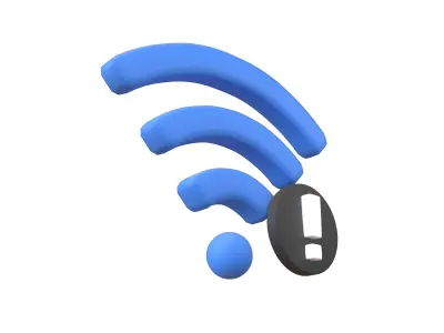 Wifi Problem Symbol v1 014 Low-poly 3D model