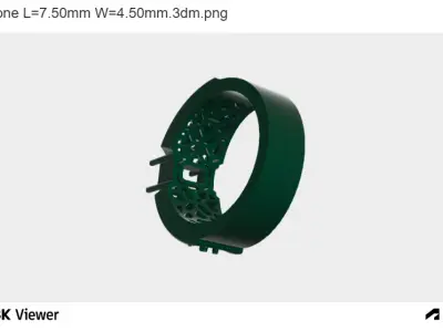Lattice Halo Ring 3D print model