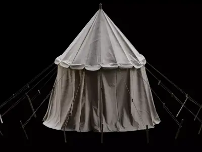 Medieval Tent 05 Low-poly 3D model