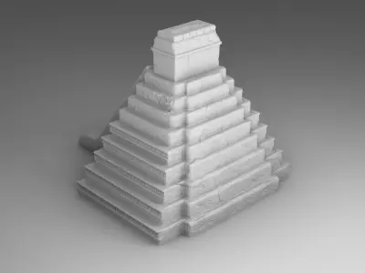 Mayan pyramid 3D print model