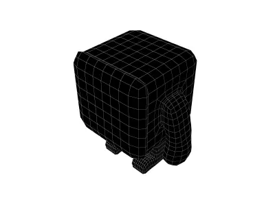 Cube Character 00009 Squid Game NPC Low-poly 3D model