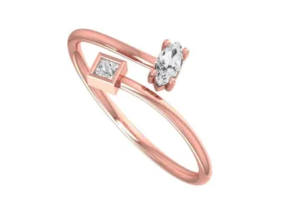 Women Light Weight Band Ring 3D print model 7