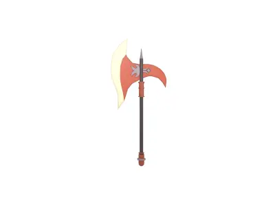 Low Poly Axe 008 Low-poly 3D model