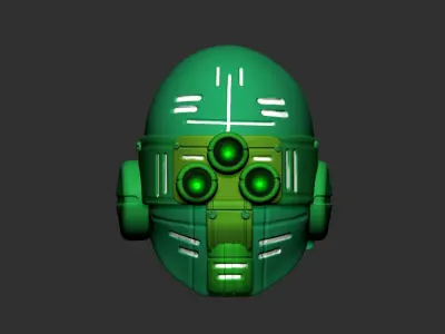 helmet high poly sculpt 3d printable  3D model