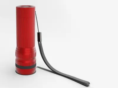 Flashlight Red 3D model