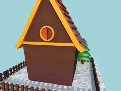House Cartoon Low-poly 3D model buy