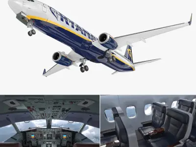  Ryanair Boeing 737-900 with Interior 