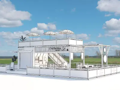 Container Restaurant Low-poly 3D model purchase