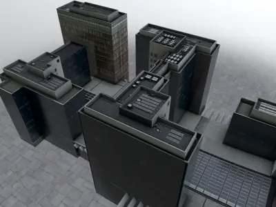 Amsterdam WTC Low-poly 3D model