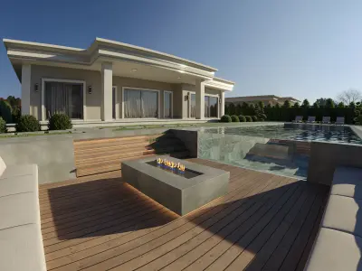 Istanbul Villa Exterior Scene 3D model