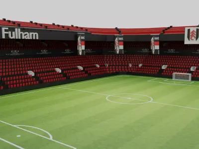 Fulham Football Stadium Low-poly 3D model
