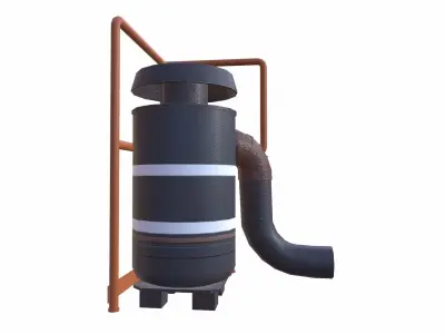 Vacuum Cleaner Low-poly 3D model