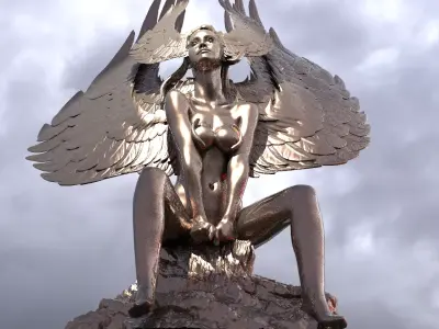 Egyptian goddess Grand Crown 3D model