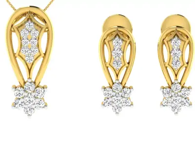 Pendants Earrings 3dm STL OBJ FBX Render Details 3D print model